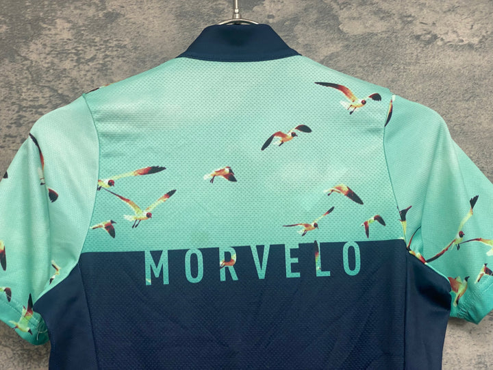 JN225 モルベロ MORVELO 半袖 サイクルジャージ 紺 緑 S