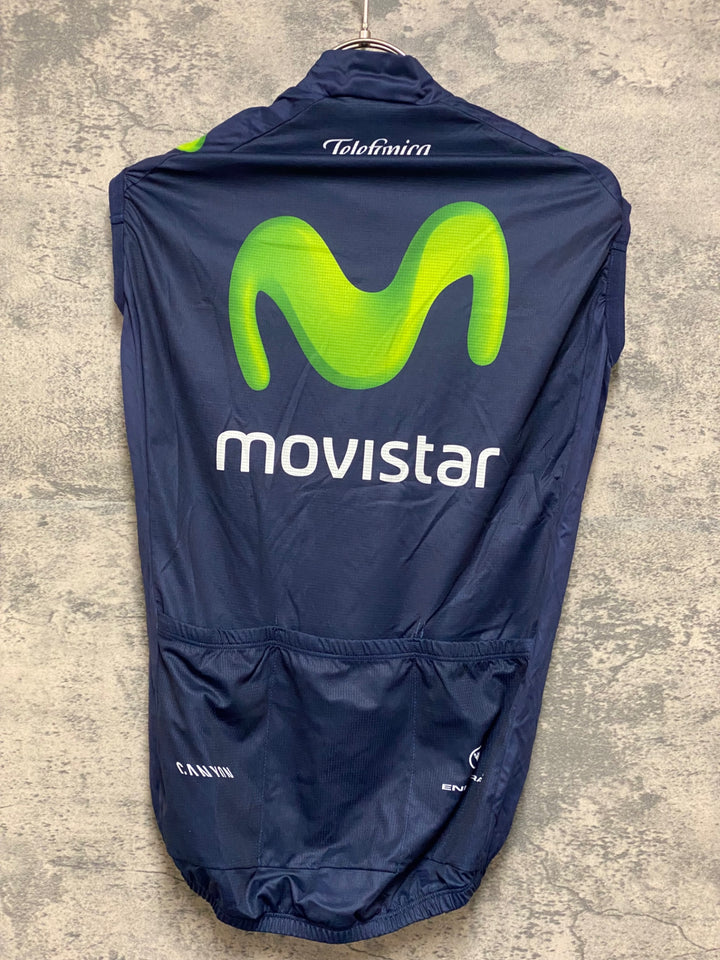 JS488 エンデュラ ENDURA ジレ サイクルベスト 濃紺 サイズ不明 movistar ※タグ切れ