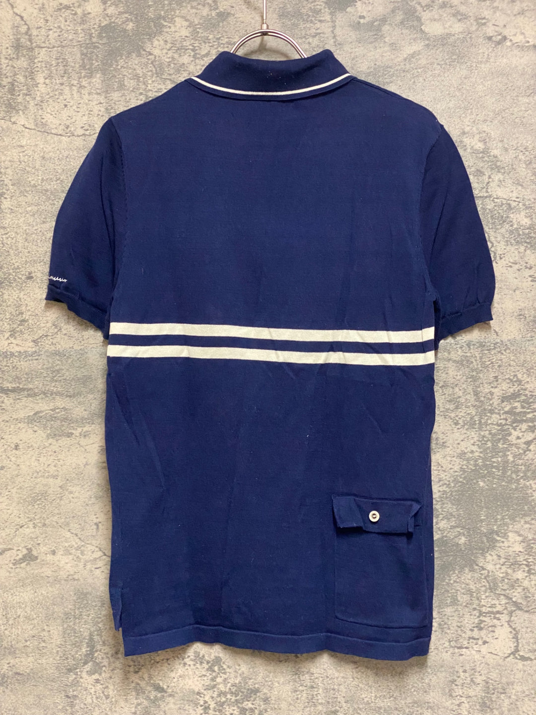 JS107 カペルミュール KAPELMUUR 半袖 ポロシャツ 紺 ボーダー S