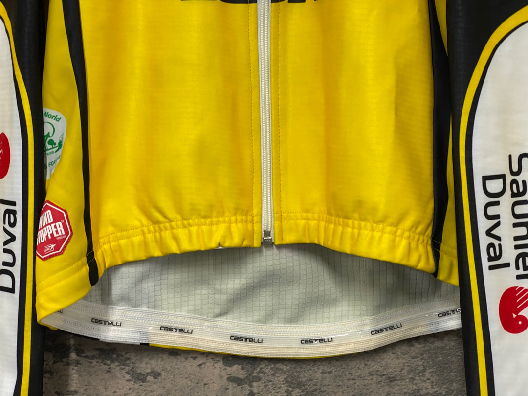 JF428 カステリ CASTELLI 裏起毛 長袖 サイクルジャケット 黄色 L