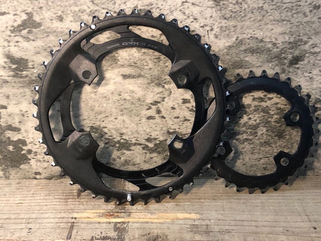JU091 シマノ SHIMANO GRX FC-RX600-2 チェーンリング セット 11S 46/30T