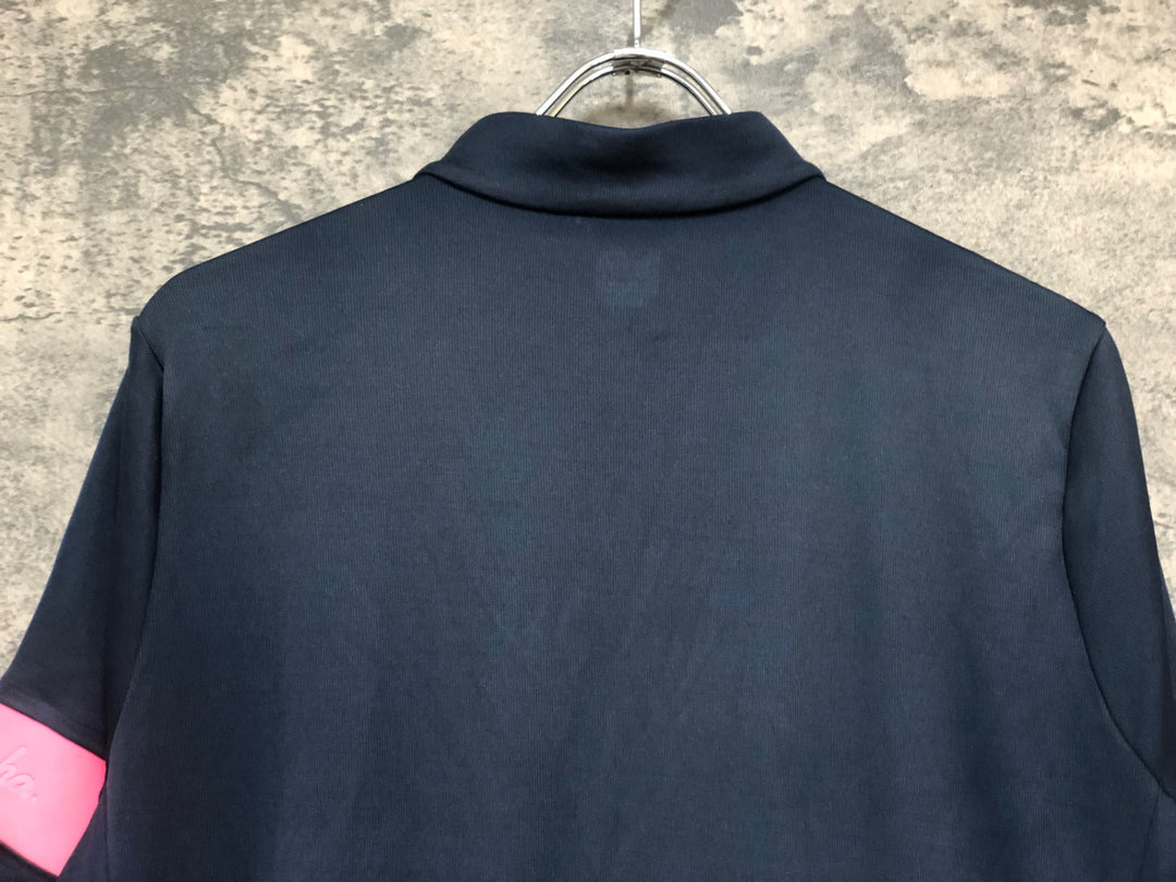 KM812 ラファ Rapha SS CLASSIC JERSEY Ⅱ 半袖 サイクルジャージ ネイビー XL ※穴あき