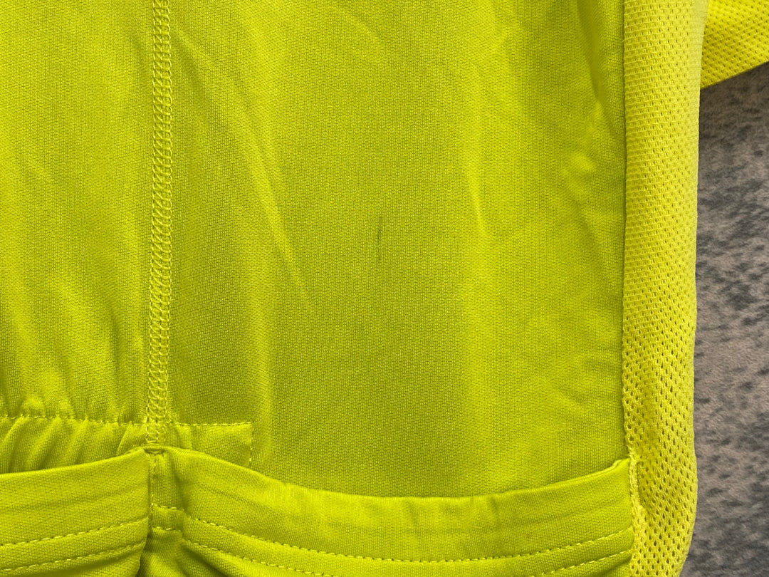 JM830 ラファ Rapha PRO TEAM JERSEY 半袖 サイクルジャージ ネオンイエロー S ※汚れ