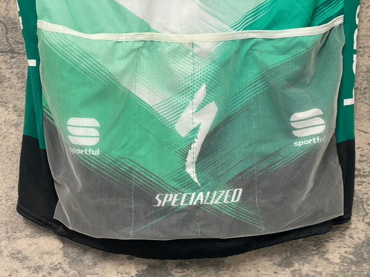 KJ822 スポーツフル sportful 半袖 サイクルジャージ 白 緑 XL BORA hansgrohe