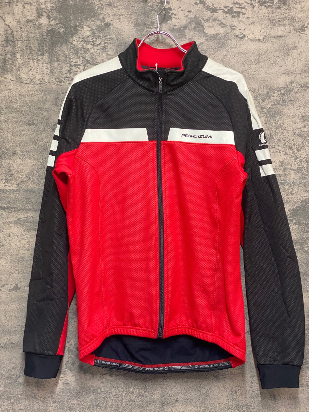 KN292 パールイズミ PEARL iZUMi 長袖 サイクルジャケット 赤 黒 XL 裏起毛