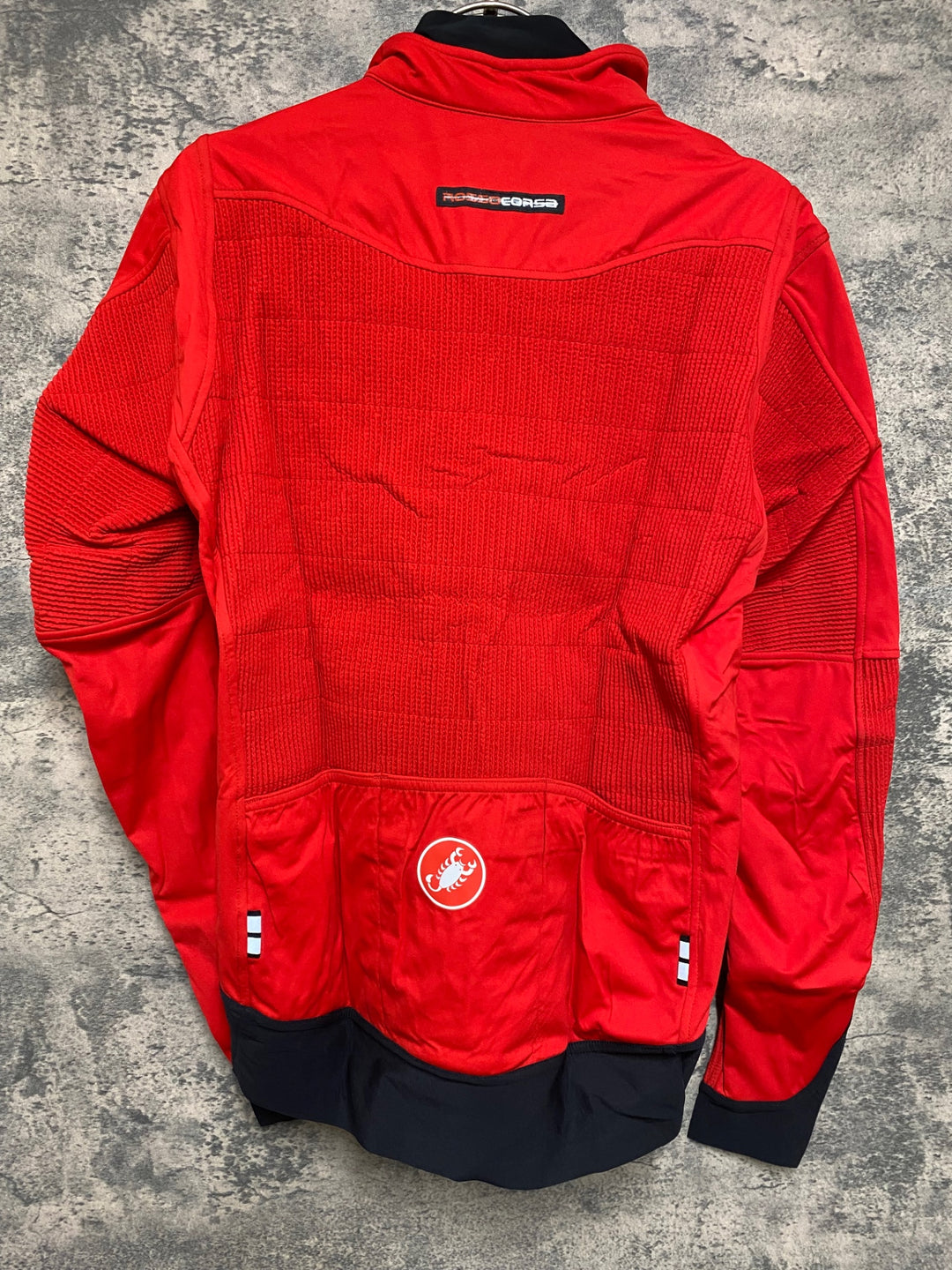 JR467 カステリ CASTELLI 長袖サイクルジャージ M 赤