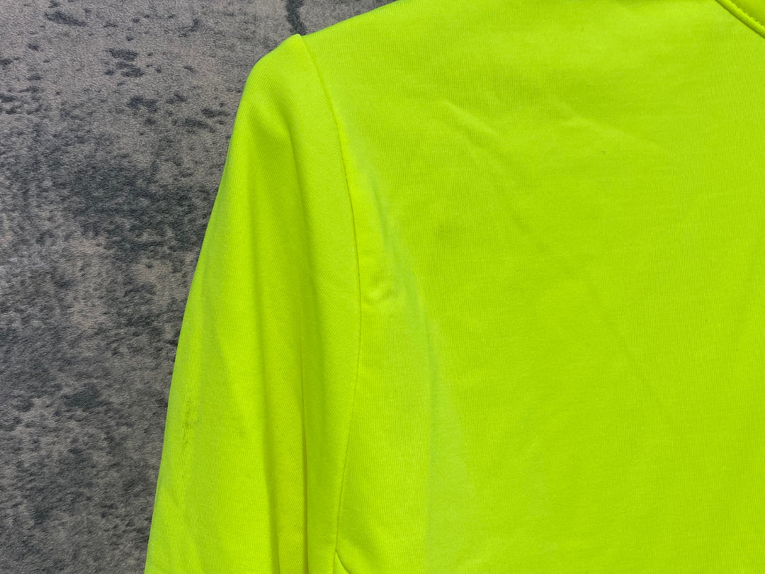 KG926 ボントレガー BONTRAGER Velocis Thermal Long Sleeve Jersey 長袖 サイクルジャージ ネオンイエロー S ※汚れ