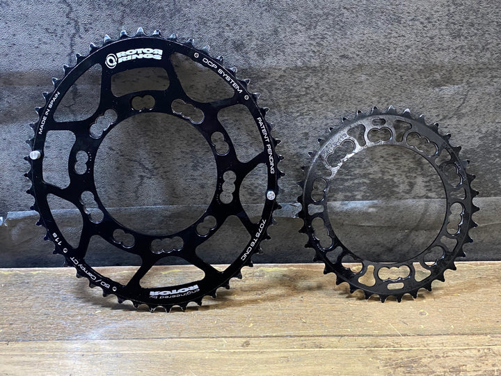 KP671 ローター ROTOR Q-RINGS 楕円 チェーンリングセット 50/36T 11S カンパ5armコンパクト用 36×110-113