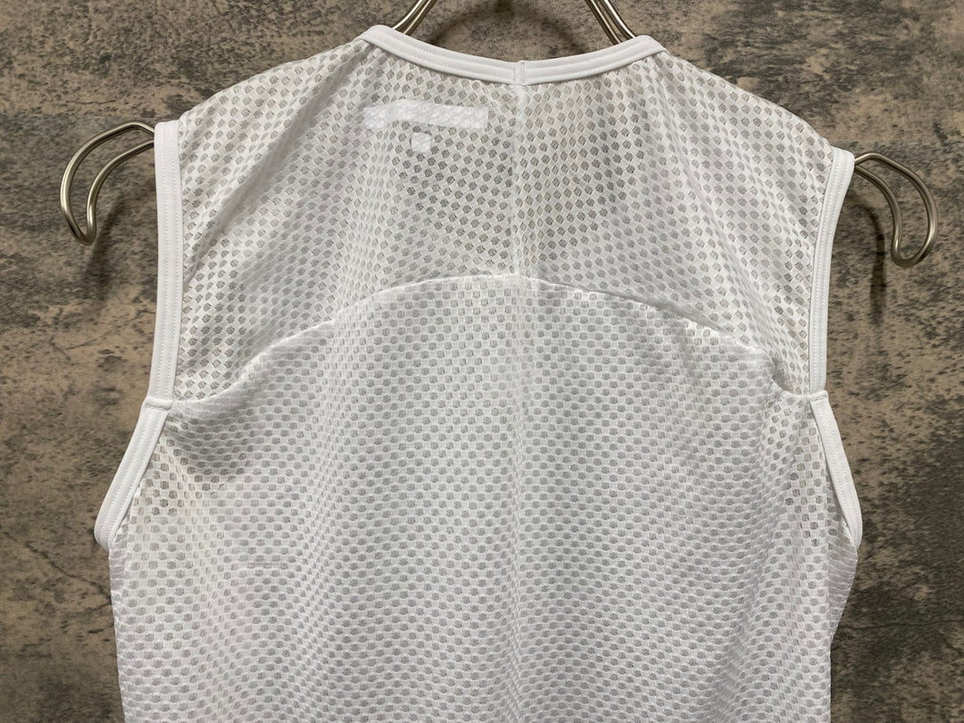 JV732 カステリ CASTELLI メッシュ ベースレイヤー インナー ノースリーブ 白 M