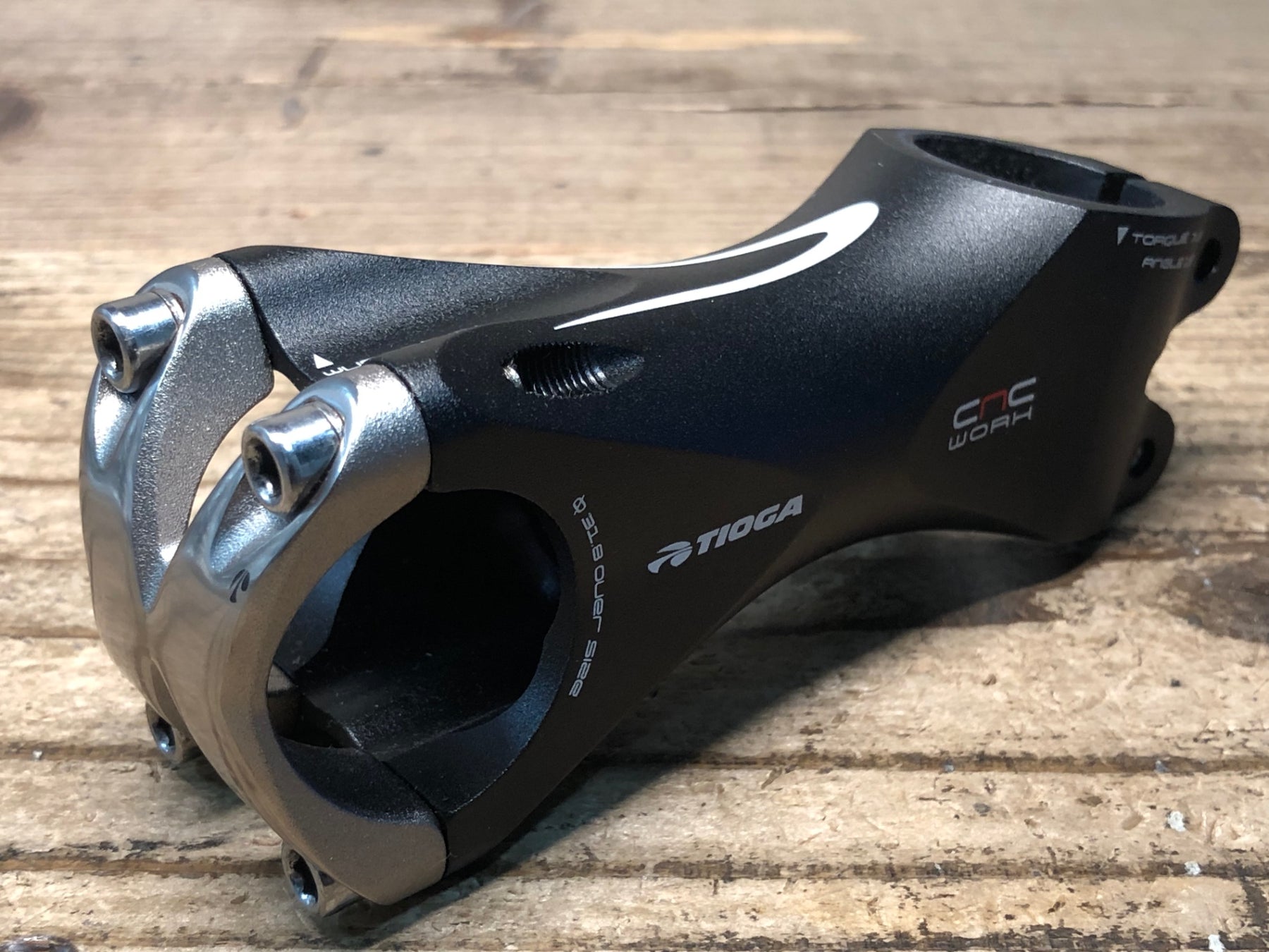 JM988 タイオガ TIOGA CNC WORH アルミ ステム 黒 90mm Φ31.8 OS 15