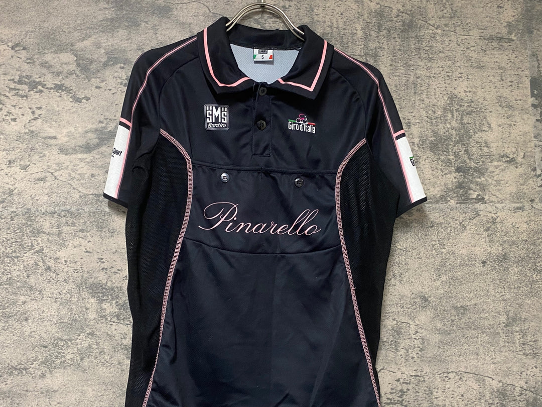 JW995 サンティーニ Santini 半袖 サイクルジャージ 黒 S ※擦れ