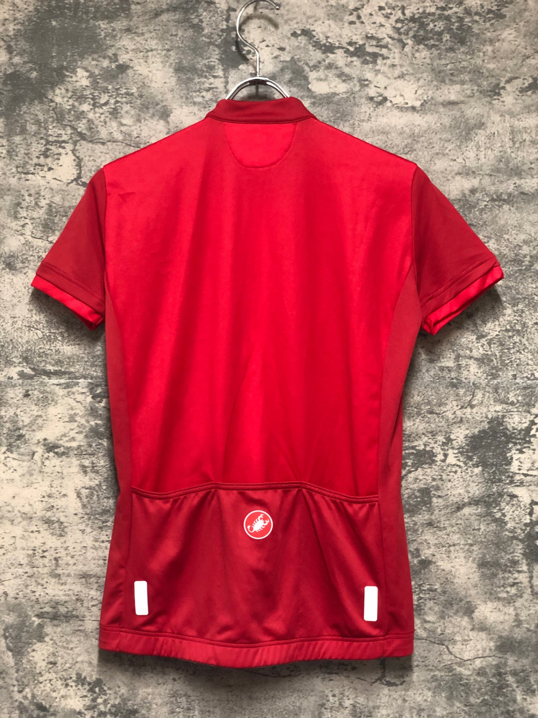 KP591 カステリ CASTELLI 半袖 サイクルジャージ 赤 レディース M