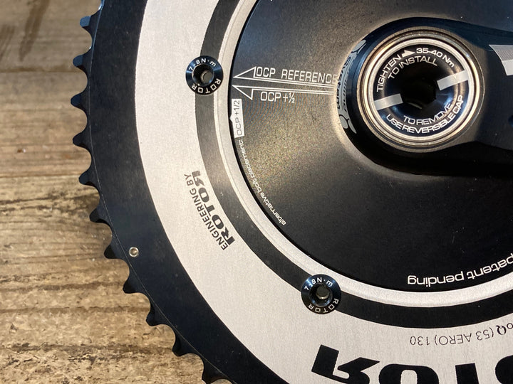 JS252 ローター ROTOR 3D+ AERO noQ クランクセット 165mm 53/39T 130BCD