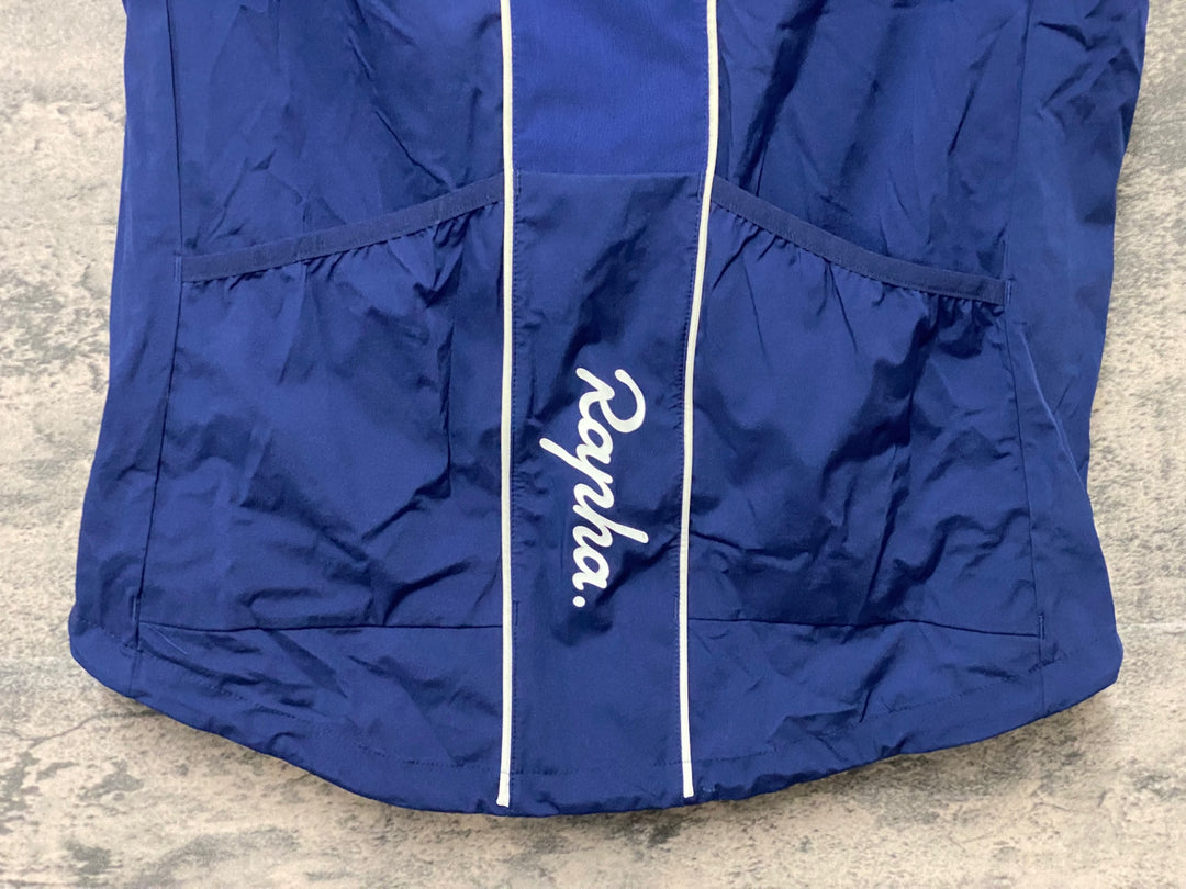 KM917 ラファ Rapha CLASSIC GILET サイクルベスト ジレ 紺 M ドローコード破損