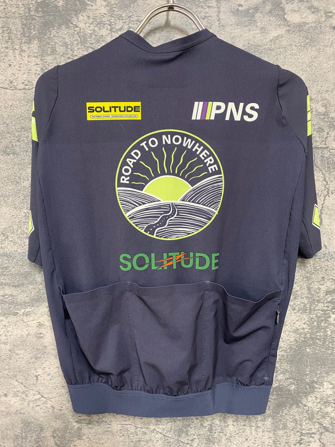 JY488 パスノーマルスタジオ PAS NORMAL STUDIOS Solitude Logo Jersey 半袖 サイクルジャージ グレー S