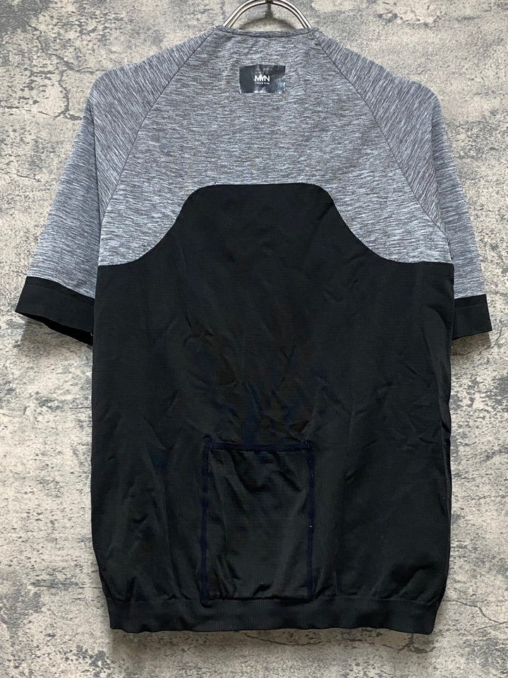JS126 マイン MYN 半袖 ミドルレイヤー グレー 黒 S/M