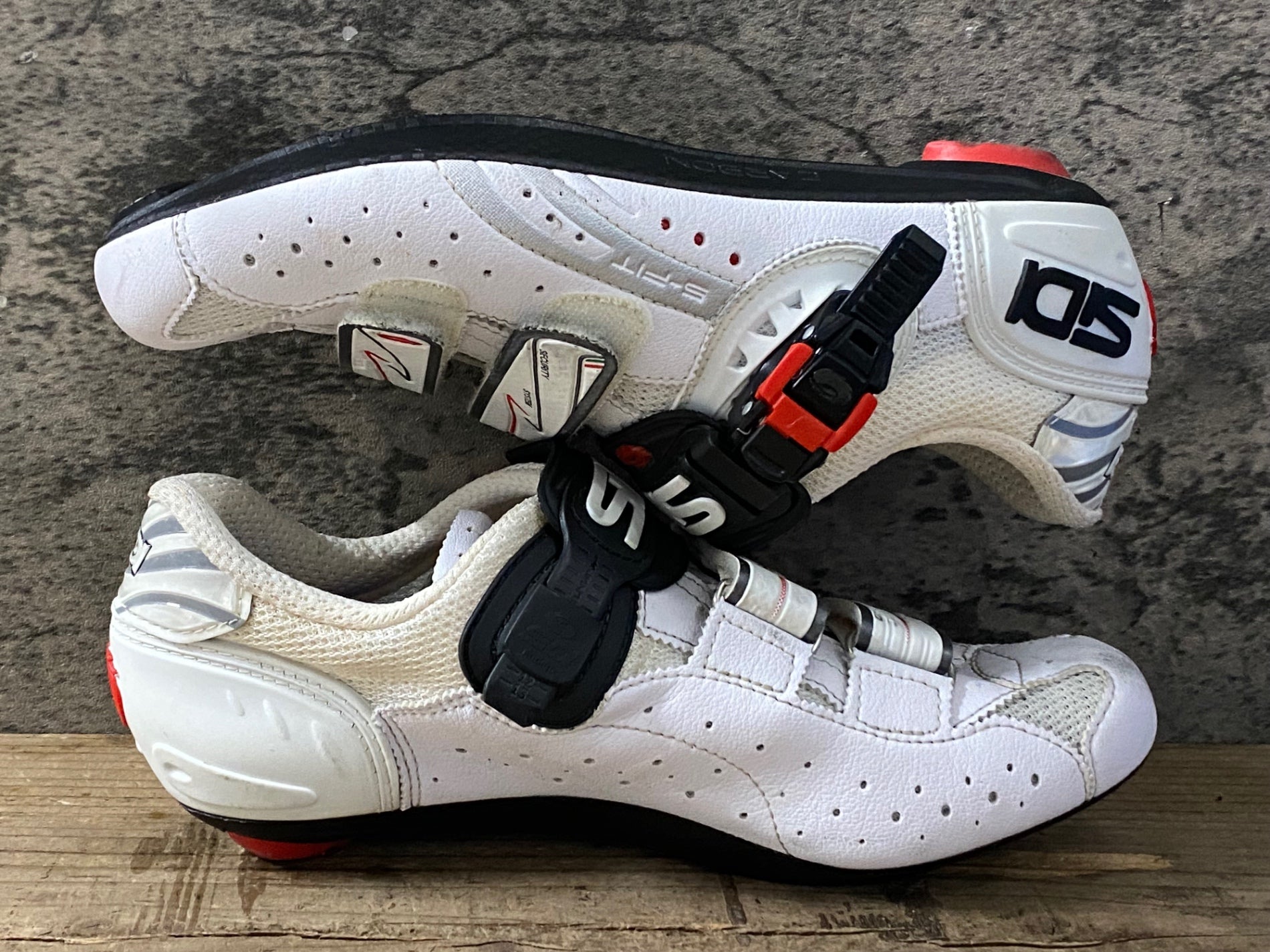 KL635 シディ SIDI GENIUS 5 FIT ビンディングシューズ 白 3穴 EU41