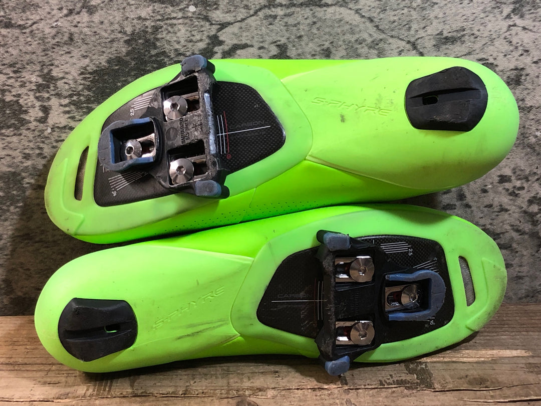 KI032 シマノ SHIMANO SH-RC901 ビンディングシューズ SPD-SL EU42 蛍光イエロー