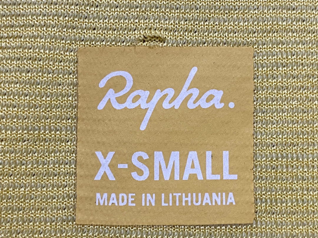 JT900 ラファ Rapha WOMEN'S LIGHTWEIGHT JERSEY 半袖サイクルジャージ黄 XS 汚れあり ※タバコ臭