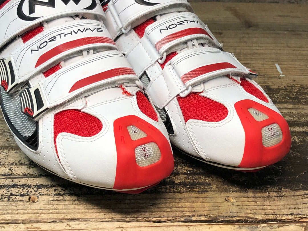 JR510 ノースウェーブ NORTHWAVE AERLITE 3 shoes ビンディングシューズ 黒赤白 EU40