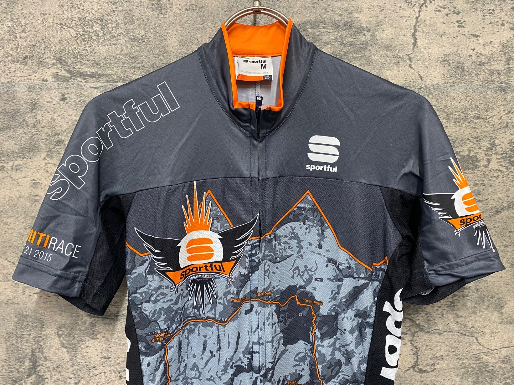 JW080 スポーツフル sportful 半袖 サイクルジャージ 黒 グレー M