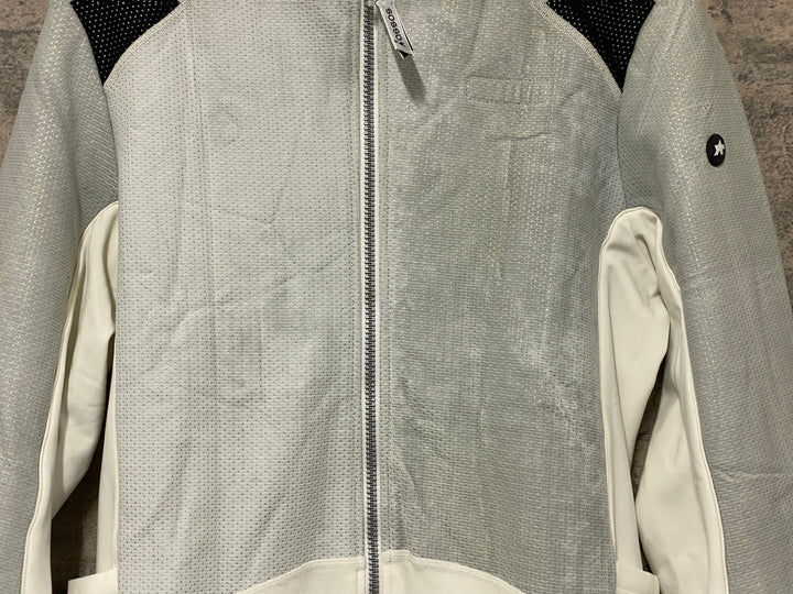 JE471 アソス assos AIRBLOCK 長袖 サイクルジャケット 白 L 裏起毛 ※変色