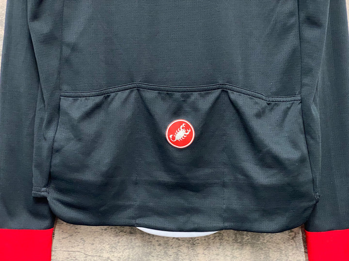 KG669 カステリ CASTELLI 長袖サイクルジャージ 黒 M