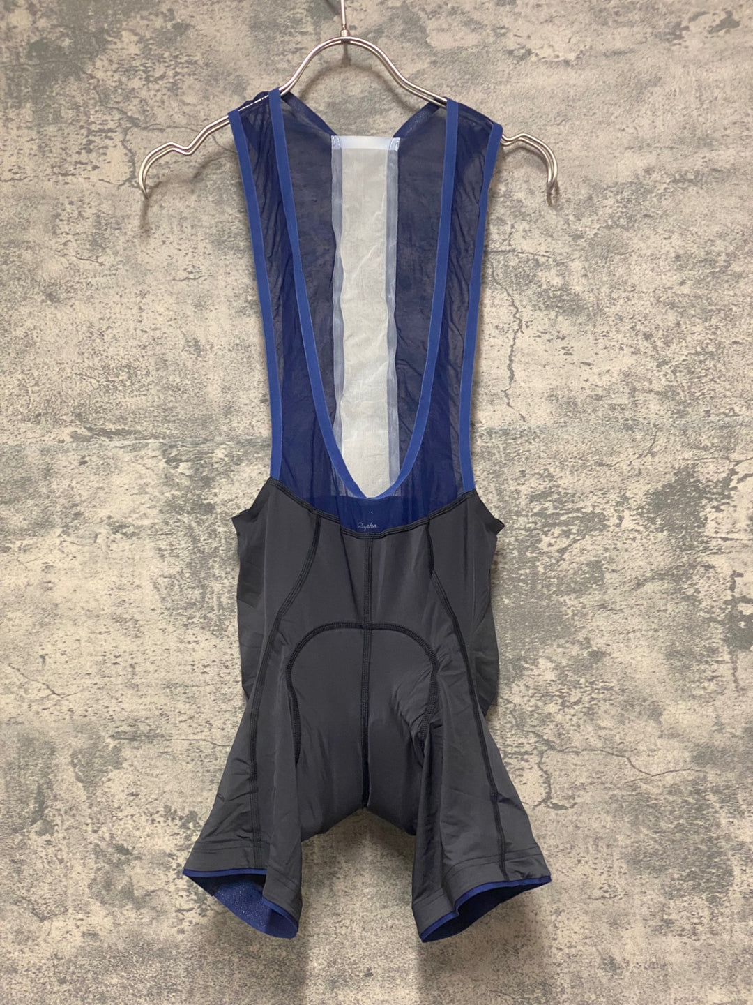 KE376 ラファ Rapha FLYWEIGHT BIB SHORTS ビブショーツ XS 黒紺 プリント薄れ