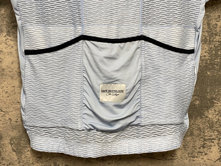 KD863 カフェドシクリステ Cafe du Cycliste 半袖 サイクルジャージ 水色 M