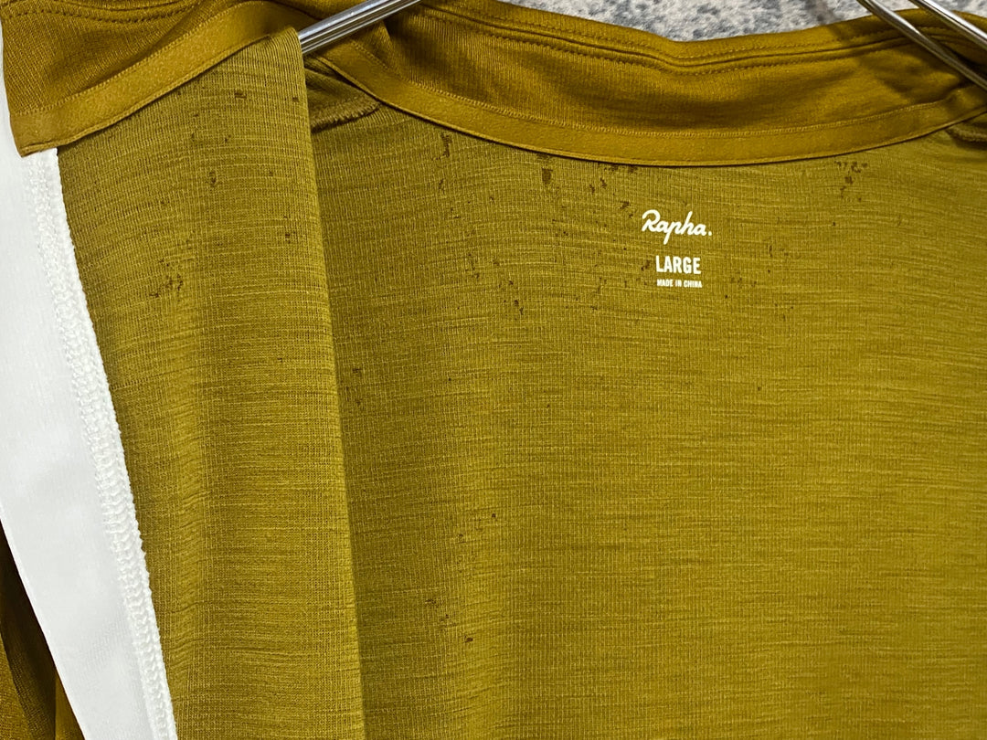 KM928 ラファ Rapha CLASSIC LONG SLEEVE JERSEY 2 長袖 サイクルジャージ 黄土 L