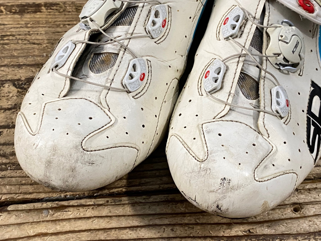 KE048 シディ SIDI WIRE CARBON ビンディングシューズ ホワイト EU46 3穴