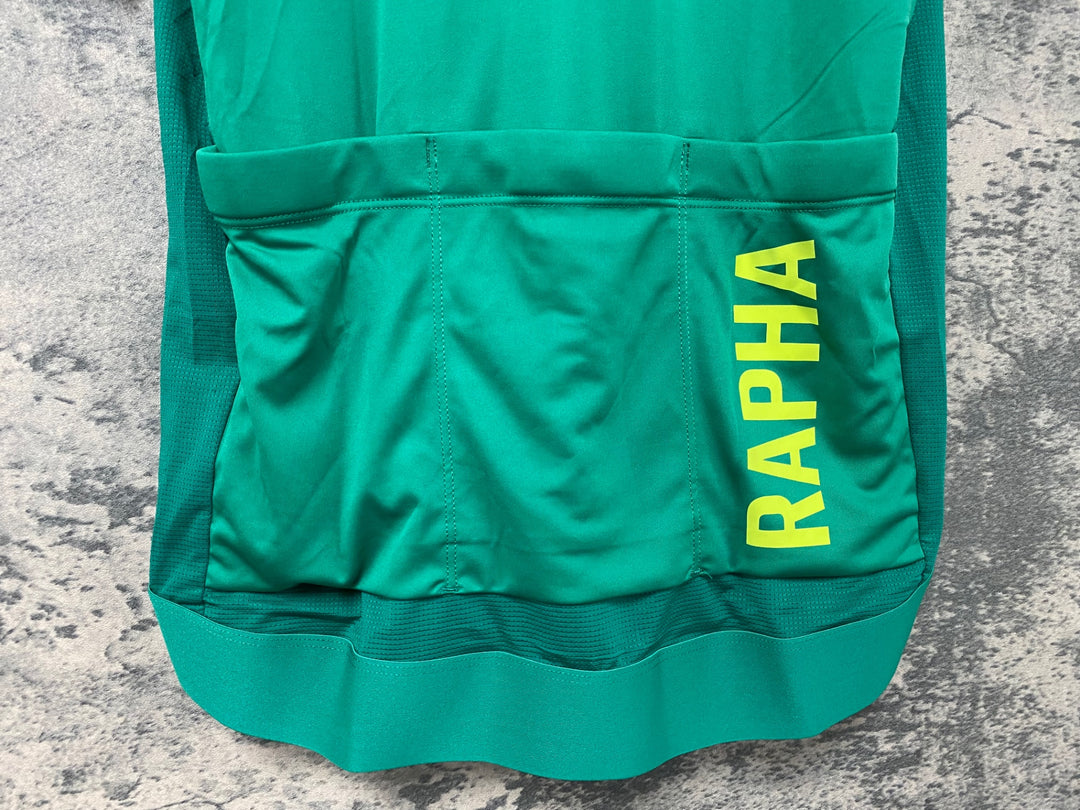 JI685 ラファ Rapha PRO TEAM TRAINING JERSEY 半袖 サイクルジャージ 緑 S