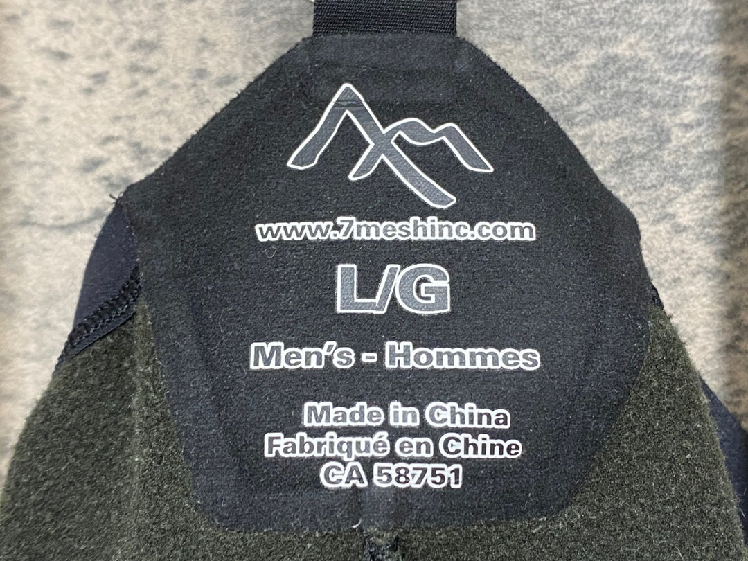 JV849 セブンメッシュ 7MESH MEN'S HOMMES ビブタイツ 黒 L 裏起毛 パッド無し