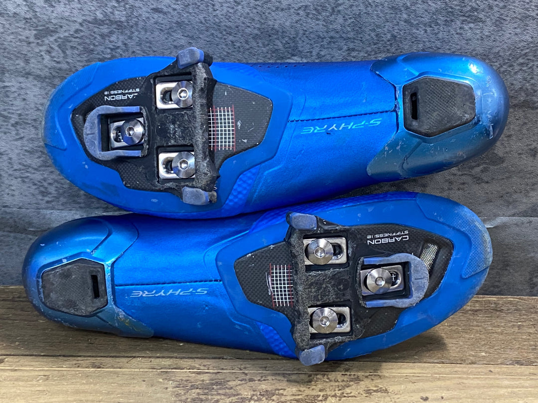 KD820 シマノ SHIMANO S-PHYRE RC9 SHRC902M B01 S ビンディングシューズ  3穴 青 EU39