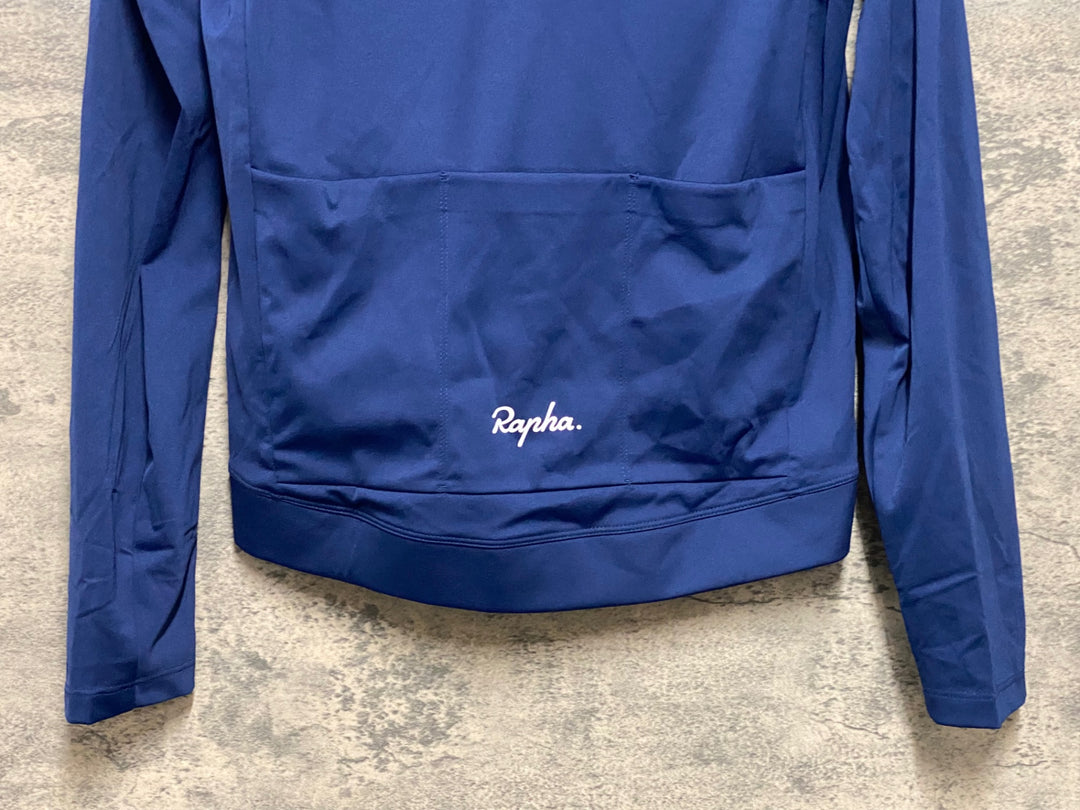 KJ128 ラファ Rapha MEN'S CORE THERMAL LONG SLEEVE JERSEY 長袖 サイクルジャージ ネイビー M