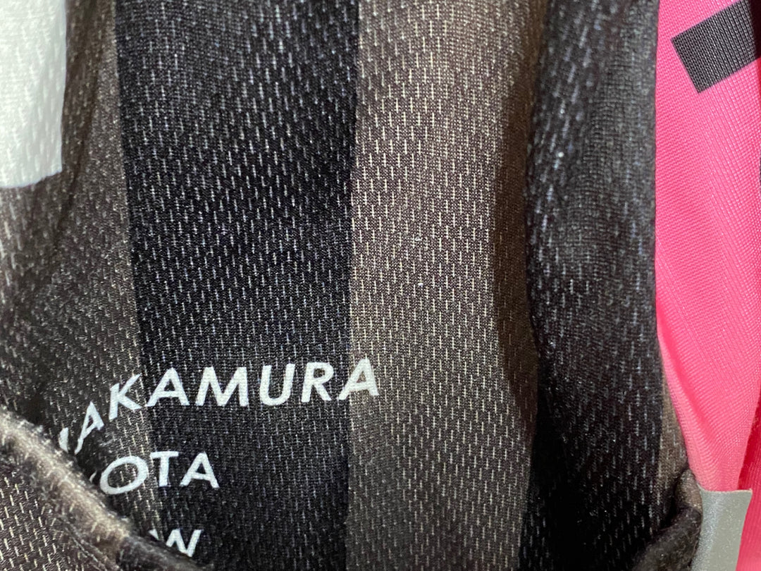 JR977 mcn 長袖 サイクルジャージ 黒 ピンク XL 裏起毛