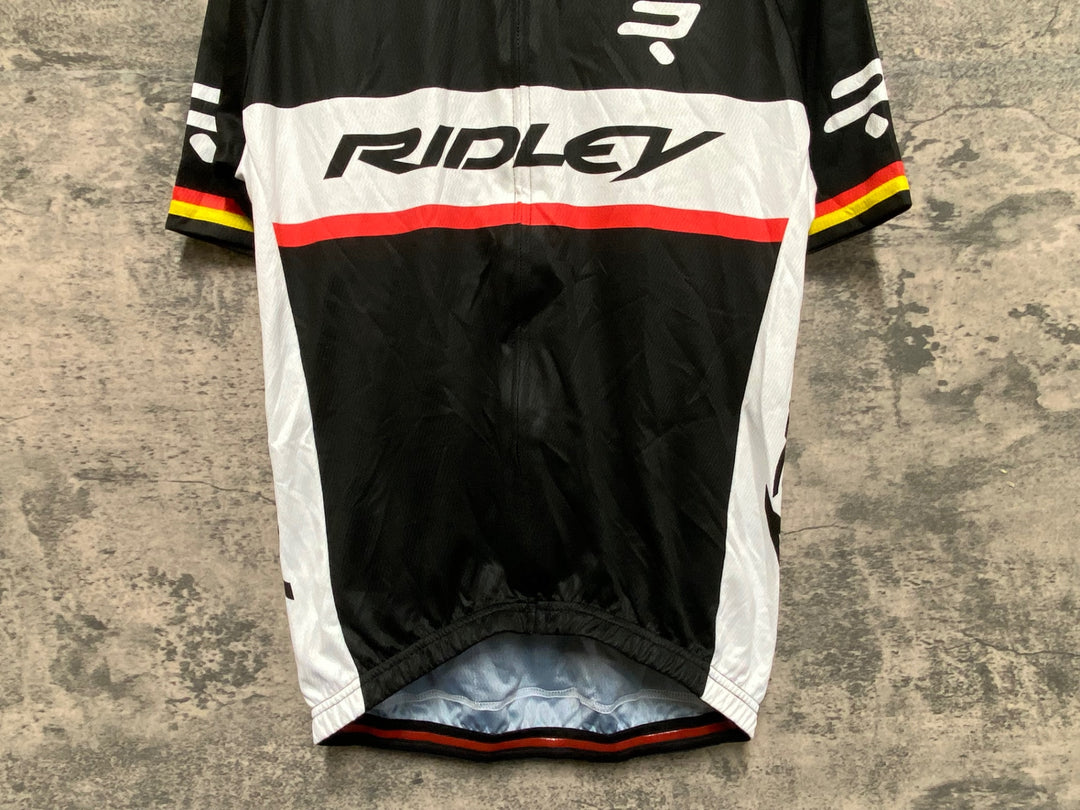 KF469 モア MOA 半袖 サイクルジャージ 黒 白 M RIDLEY