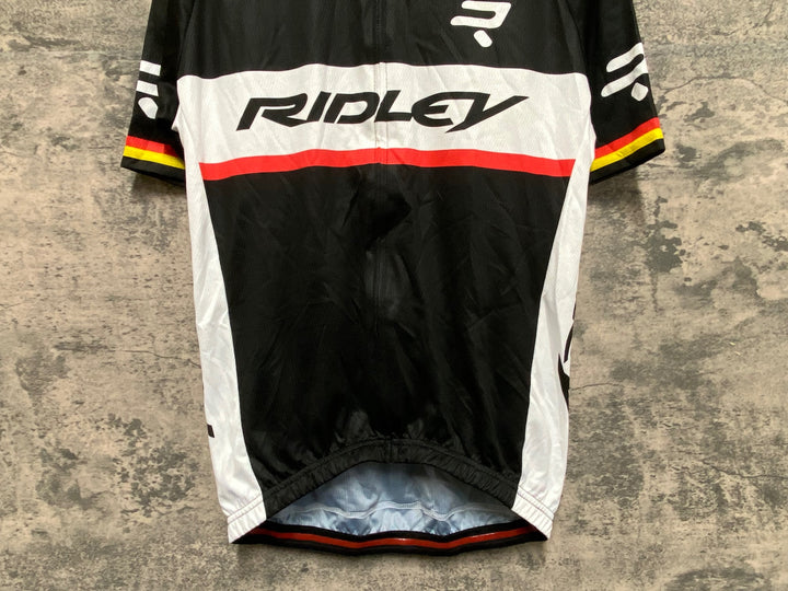 KF469 モア MOA 半袖 サイクルジャージ 黒 白 M RIDLEY