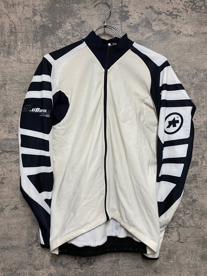 KD685 アソス ASSOS iJ.tiBuru.4 長袖 サイクルジャージ 白 L 裏起毛