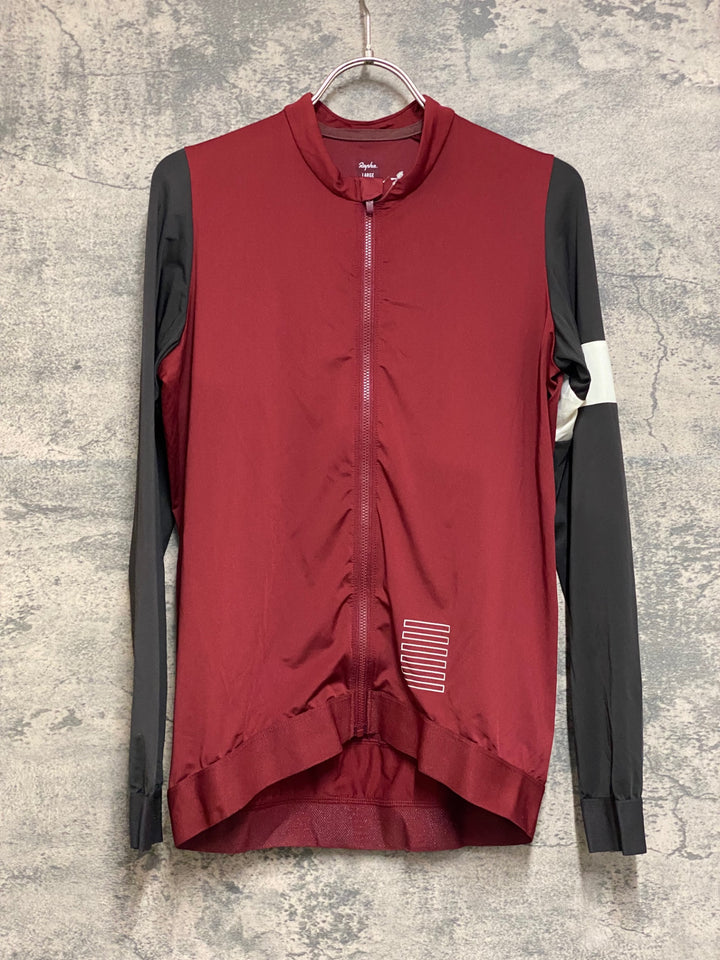 JP207 ラファ Rapha PRO TEAM LONG SLEEVE TRAINING JERSEY 長袖 サイクルジャージ 赤 L