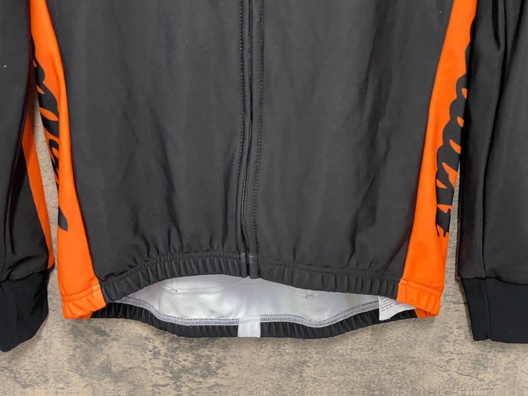 JW454 ビオレーサー BIORACER 半袖 サイクルジャージ 黒 オレンジ 2/S 裏起毛 Pedalist