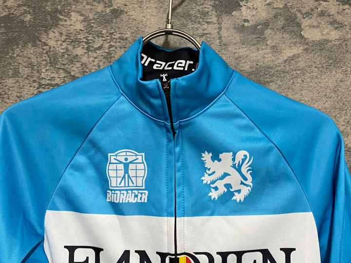 JS083 ビオレーサー BIORACER 長袖 サイクルジャージ 水 2/S 裏起毛 FLANDRIEN