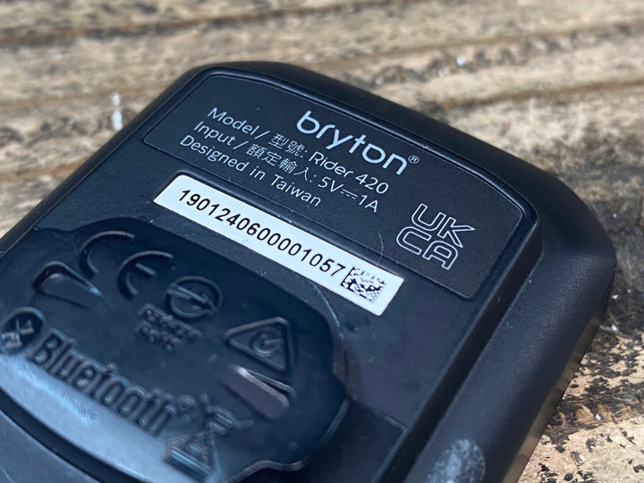 JG632 ブライトン bryton ライダー Rider 420 サイクルコンピューター 動作確認済み