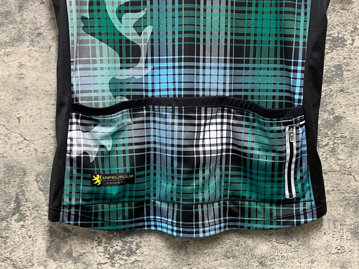 KB775 カペルミュール KAPELMUUR 半袖 サイクルジャージ 緑 チェック XL
