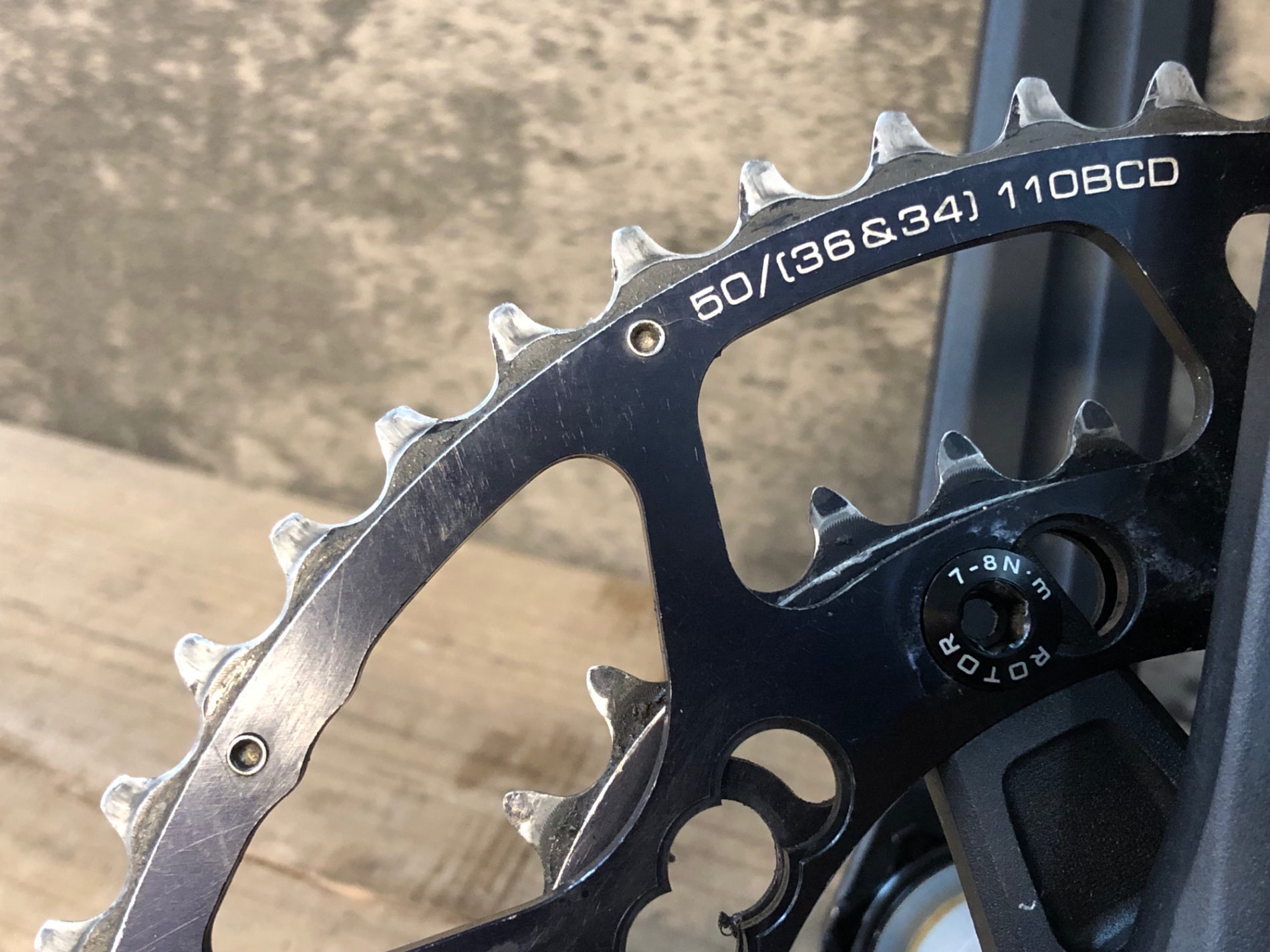 JN397 ローター ROTOR 2D クランクセット 50/34T 170mm 5アーム BCD110