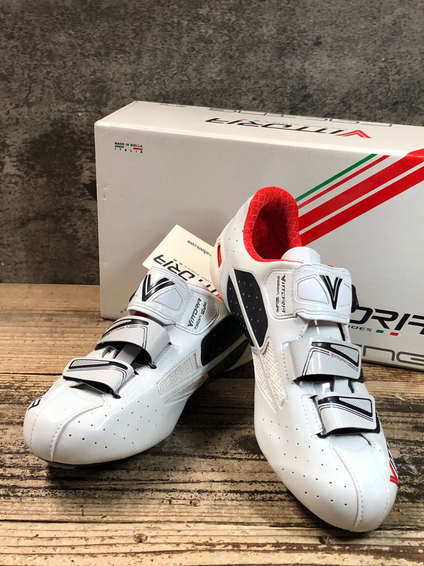 JU320 ヴィットリア Vittoria SPEED ビンディングシューズ 白 EU41 1/2