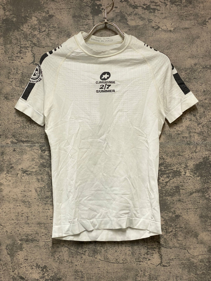KC809 アソス assos SS.skinFoil summer 2/7 半袖 ベースレイヤー 白 S/M