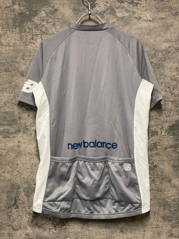 KH257 ニューバランス new balance 半袖 サイクルジャージ グレー L