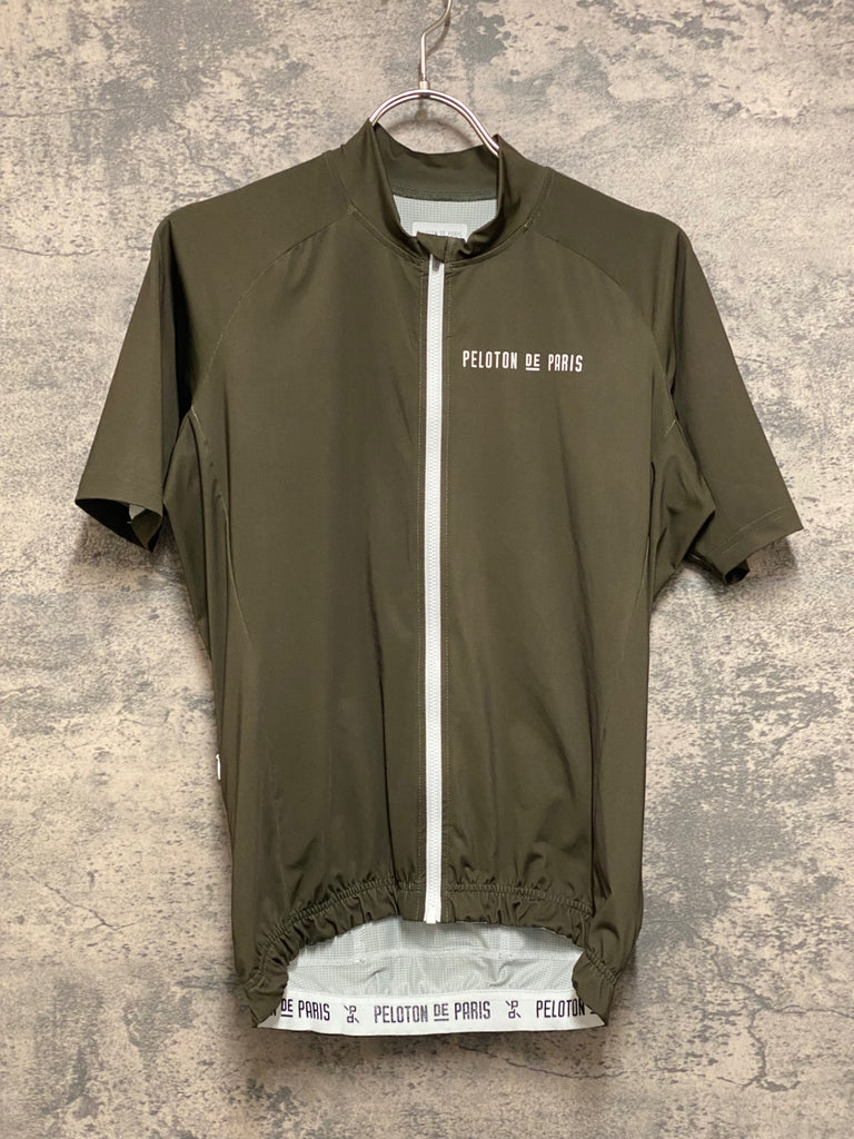 JQ131 プロトンドパリ Peloton de Paris 半袖 サイクルジャージ カーキ
