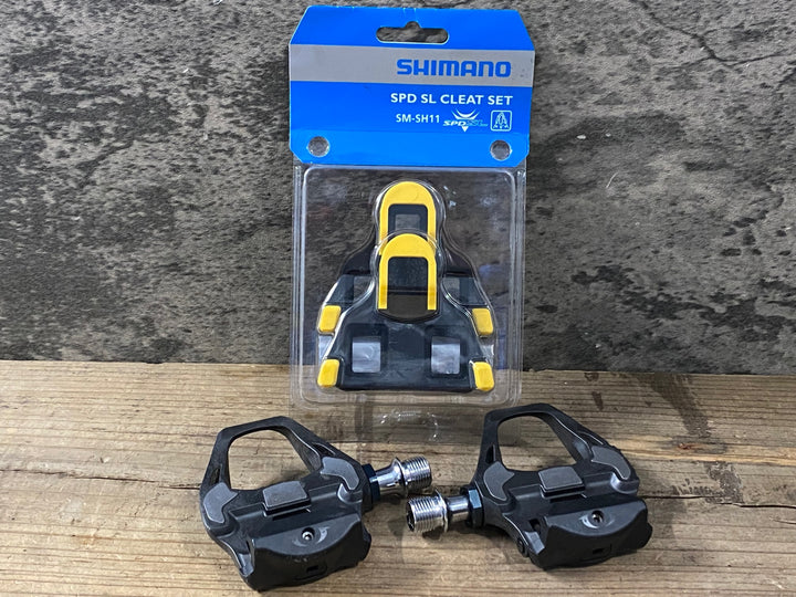 KE495 シマノ SHIMANO アルテグラ ULTEGRA PD-R8000 ビンディングペダル SPD-SL 黄クリート付